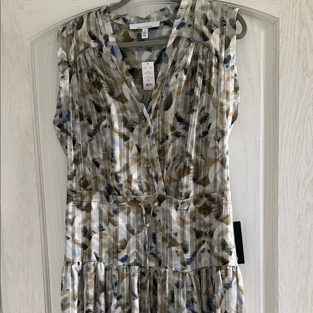 Elegant Multicolor Sleeveless Dress NWT WHBM